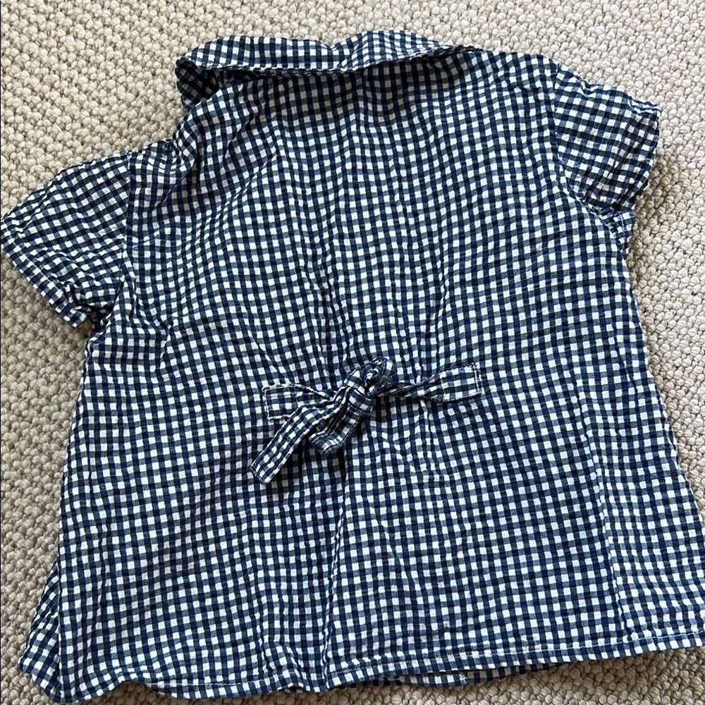 Hanna Andersson Blue and White Short Sleeve Tee - Picture 4 of 4